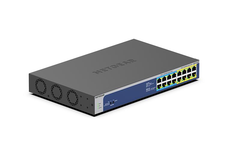 取寄 Netgear GS516UP-100AJS Ultra60 PoE+対応(380W)ギガビット16ポート アンマネージスイッチ